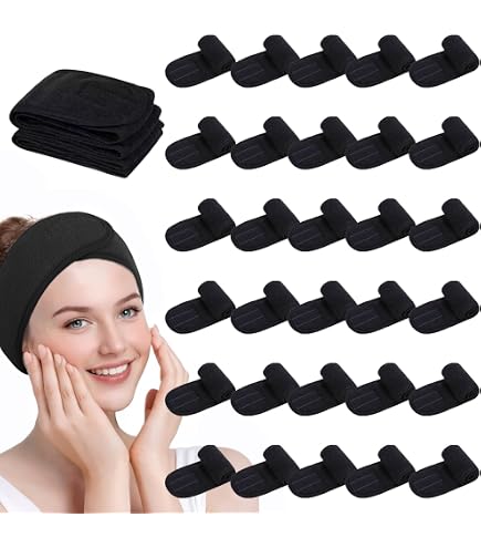 Amazon.com : Tigeen 80 Pcs Spa Headband Facial Headbands  display picture 1