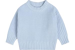 TEACH LEANBH Toddler Baby Boys Girls Knitted Sweater Warm Soild Pullover Top Autumn Winter Outfits