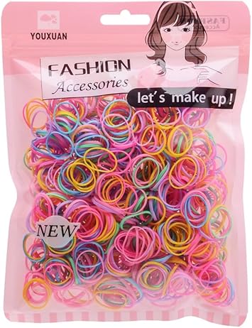 Youxuan Girls Elastics Hair Ties No Snag Colored Cute Hair Bands
