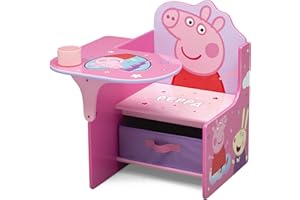 Delta Children Chair Desk with Storage Bin - Ideal for Arts & Crafts, Snack Time, Homeschooling, Homework & More - Greenguard Gold Certified, Peppa Pig