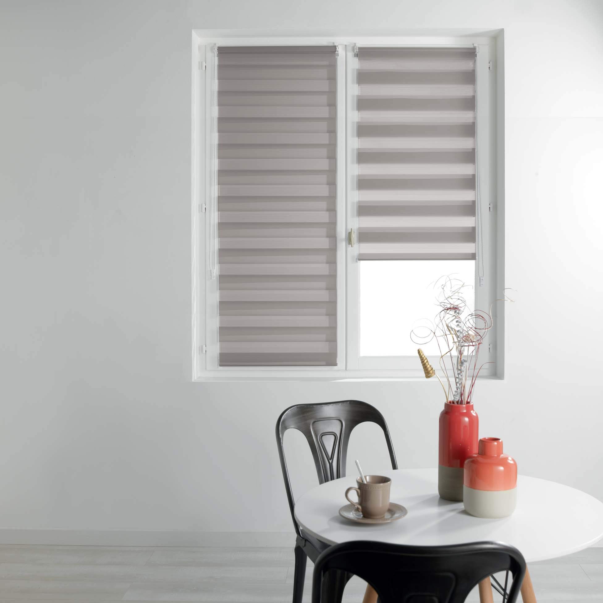 Douceur d'interieur Day and Night Roller Blind, Daynight, Taupe, 45 x 180 cm