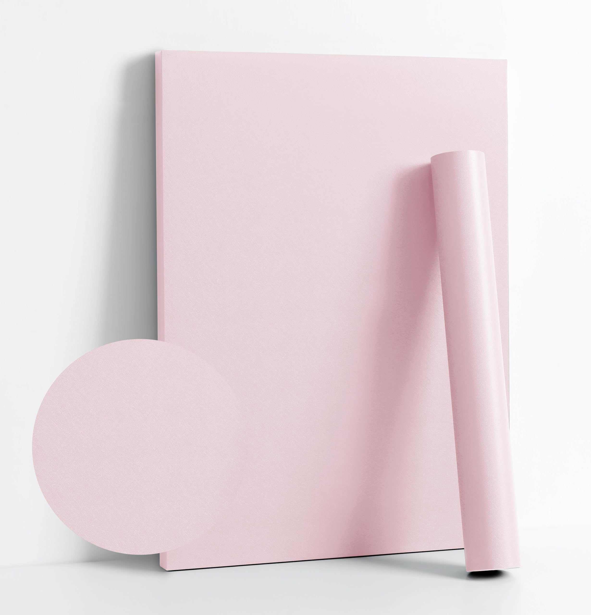 Photo 1 of Dimoon 110''x17.7'' Pink Peel and Stick Wallpaper Contact Paper Modern Self Adhesive Wall Paper Removable Renter Friendly Textured Solid Color Shelf Cabinet Vinyl Roll (110''x17.7'',Light Pink)