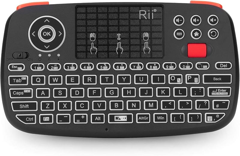 Rii I4 Dual Mode Bluetooth 4.0 + 2.4G Mini Keyboard with Touchpad Backlit