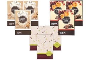 FLORALSIMPLICITY Simplicity Scents Sachets Fall Favorites Bundle 3 Caramel Latte, 3 Pumpkin Spice, 3 Apple Cinnamon - 9 Pack - Long Lasting, ECO-Friendly Home Fragrance