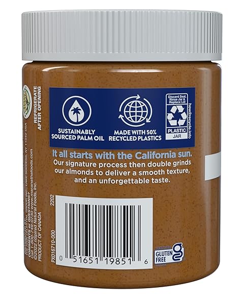 MARANATHA CREAMY ROASTED VANILLA ALMOND BUTTER, NO STIR, 12 OUNCE JAR