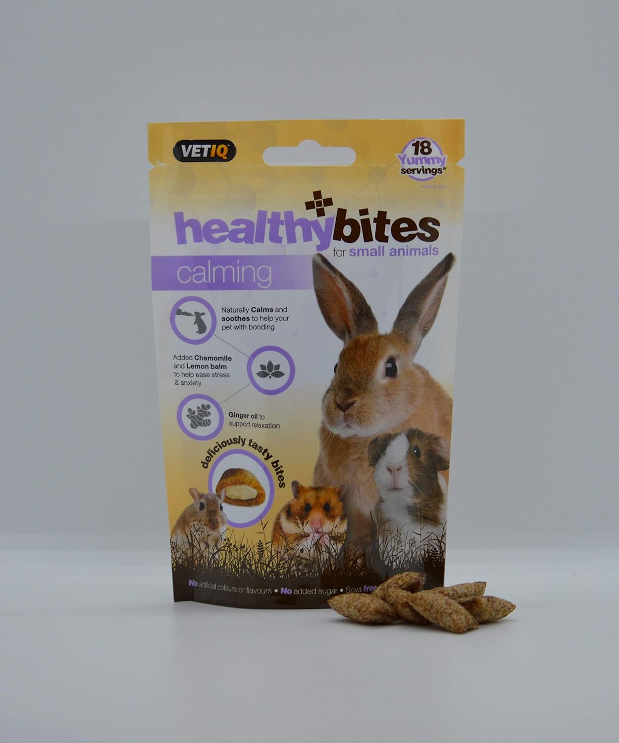 VETIQ Healthy Bites for Small Animals Calming Treats Chamomile & Lemon Balm Calms Guinea Pig, Rabbit, or Hamster Anxiety - Image 4