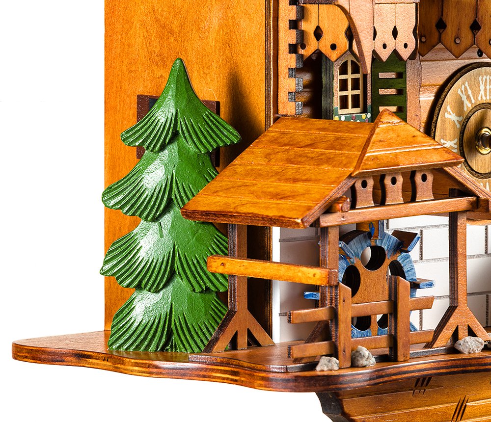 Kintrot Cuckoo Clock Black Forest Quartz Wall Clock Pendulum Movable