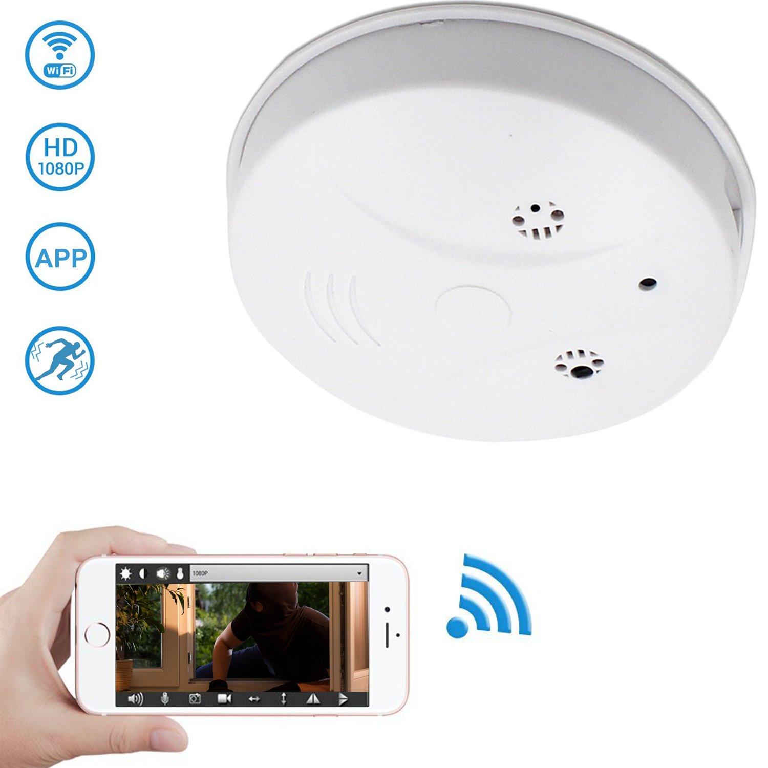 WiFi Hidden Camera Spy Camera Smoke Detector, DareTang HD 1080P Motion Detection 721361540195 eBay
