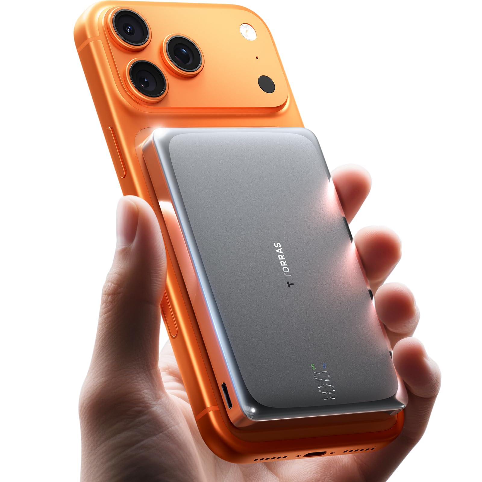 TORRAS MiniMag Pro モバイルバッテリー 半固体電池 10000mAh MagSafe対応 PD30W PSE認証済 月灰・グレー