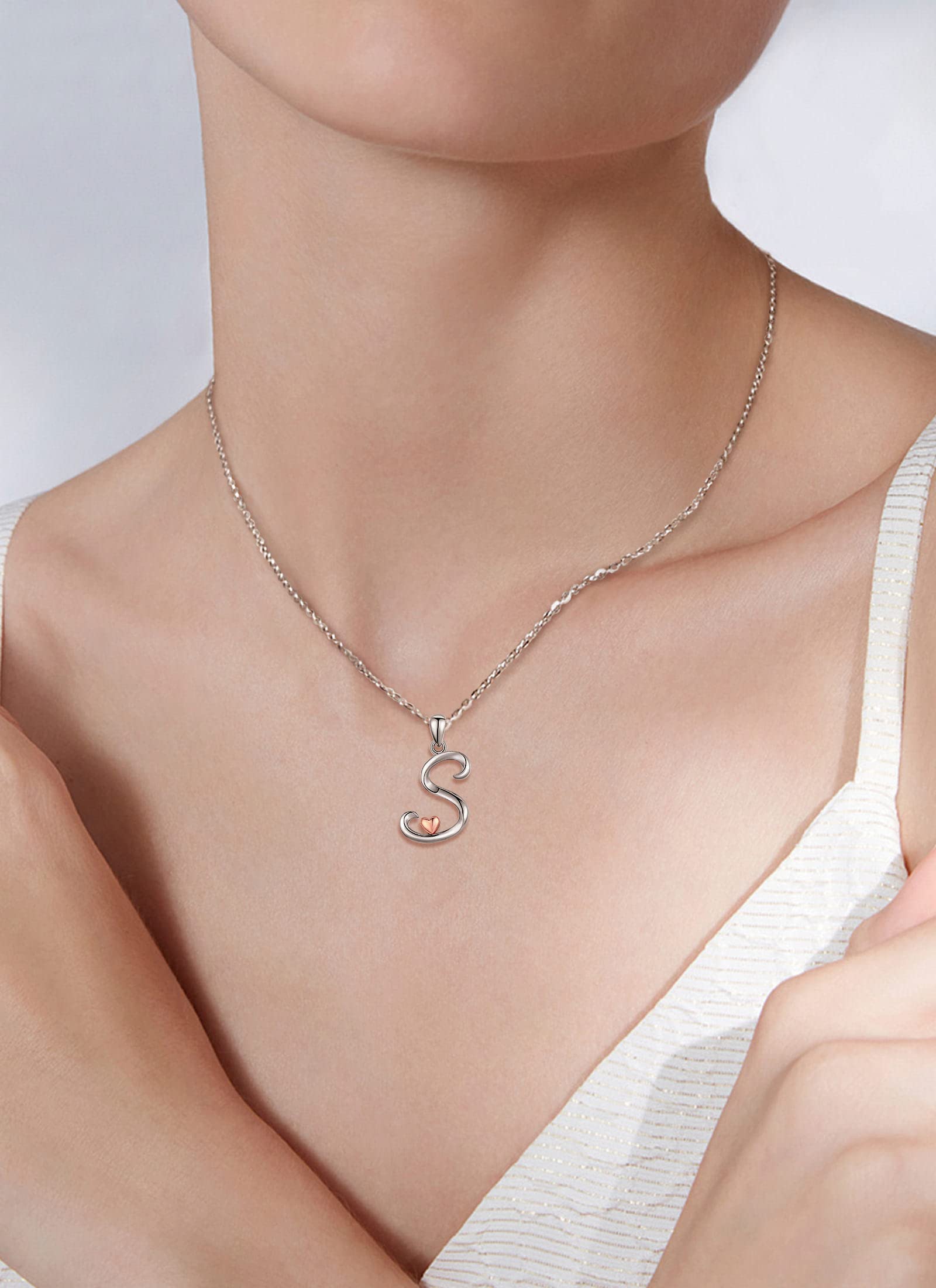 Sterling Silver Initial Necklace