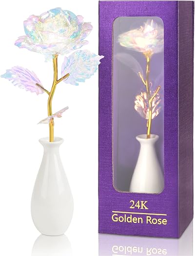 ADAZ 24k Galaxy Eternal Rose Gift Box with Vase Mother’s Day Valentines
