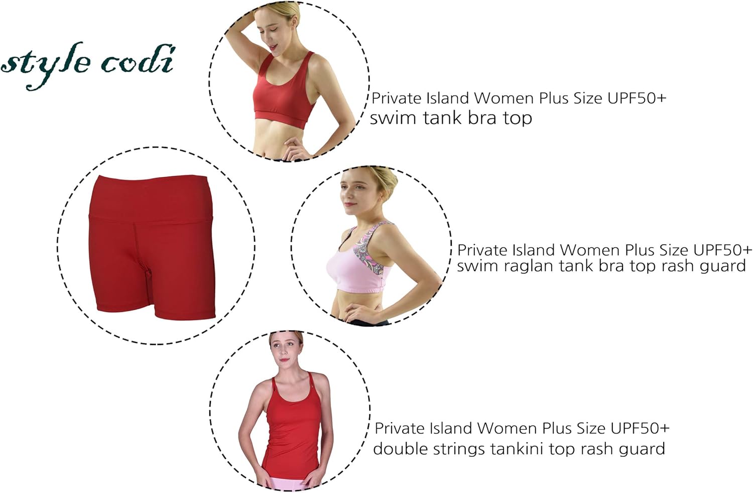 Private Island Women UPF 50+ Beach Board Shorts Swimsuit Hot Pants Pocket Bathing Swim Rash Guard Bottom: Clothing