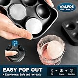Walfos Silicone Ice Cube Moulds Set Large Square & Sphere Ice Ball view 4