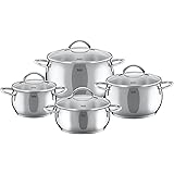 Silit Nobile Topfset, 4-teilig, mit Glasdeckel, Kochtopf