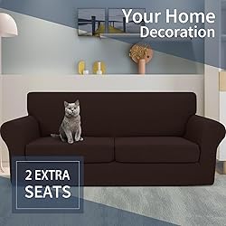 JIVINER Newest 3 Pieces Couch Covers for 2 Cushion
