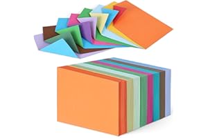 HEYPLACE 200PCS Thickened Index Cards, 3x5 Flash Cards Colorful Blank Notecards Flashcards for Studying Memory Game Cards Double-sided Colors