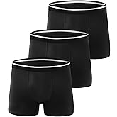 BEENIUBEE Incontinence Underwear for Men High Absorbency, Washable and Reusable Leakproof Underwear, Bladder Leak Cotton Boxers Briefs 3 Pack (Black, Large)