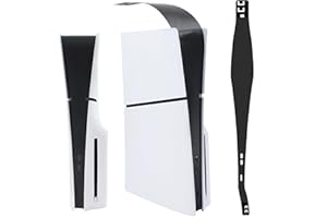 PONIWA Dust Cover Net for PS5/for PS5 Slim Console,Heatsink Barrier Pets Hair Anti-dust Cover Dustproof for Playstation 5 Optical Drive/Digital Version Game Console Accessories (black, For PS5 Slim)