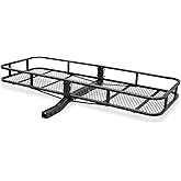 ARKSEN 60 x 23 x 5.5 Inch Hitch Cargo Carrier, 500 Lbs Capacity 2'' Receiver Tow Hitch Luggage Storage Basket for SUV, Pickup