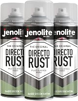 Jenolite Directorust Satin Finish Sage Green 3 x 400ml Direct To Rust