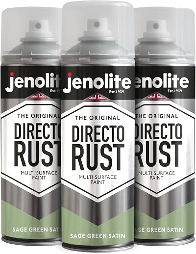 Jenolite Directorust Satin Finish Sage Green 3 x 400ml Direct To Rust