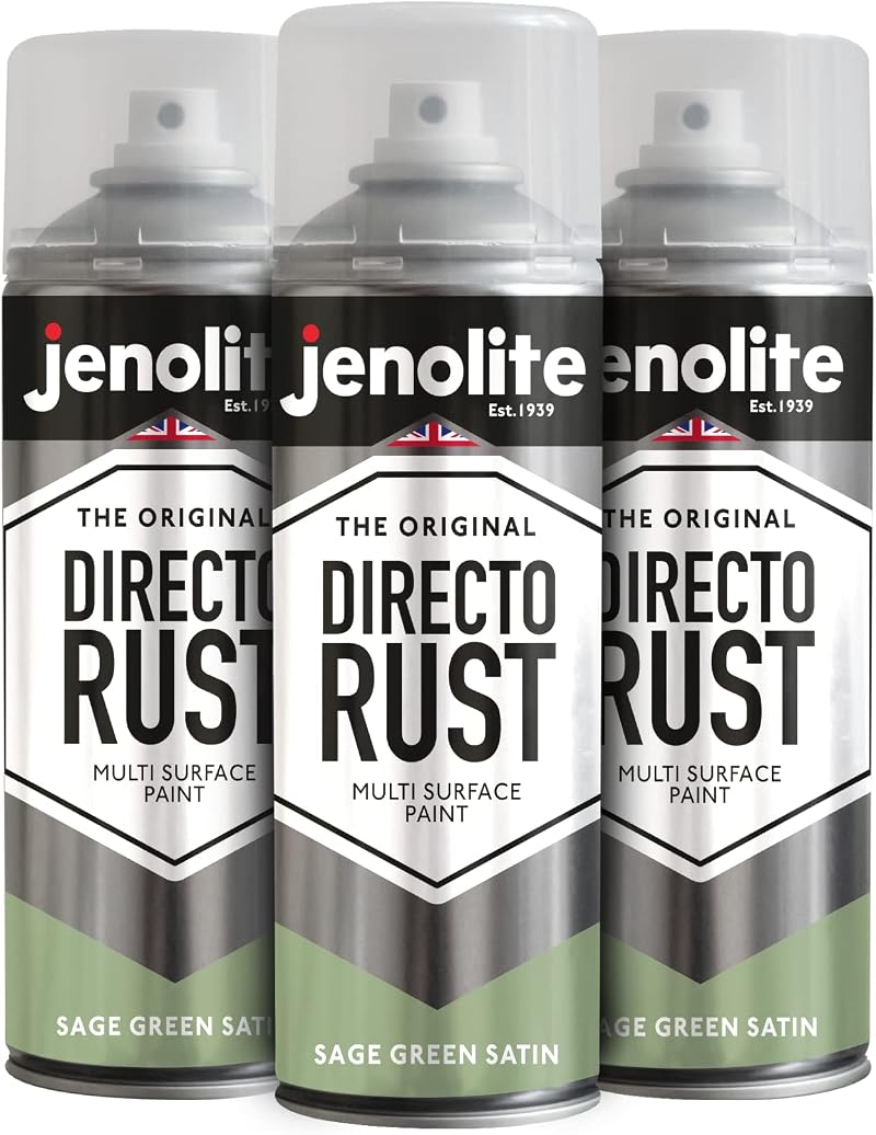 Jenolite Directorust Satin Finish Sage Green 3 x 400ml Direct To Rust