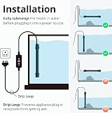 NICREW 100W Submersible Aquarium Heater with External Controller 70 L view 5