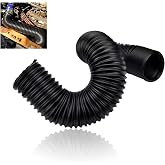 ijuicy 1 PC Car Duct Hoses, 2.5" Flexible Retractable Fresh Air Duct Hoses, Automotive Modified Intake Accessories, Universal for Most Cars Trucks (Black)