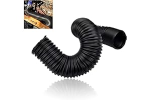 ijuicy 1 PC Car Duct Hoses, 2.5" Flexible Retractable Fresh Air Duct Hoses, Automotive Modified Intake Accessories, Universal for Most Cars Trucks (Black)