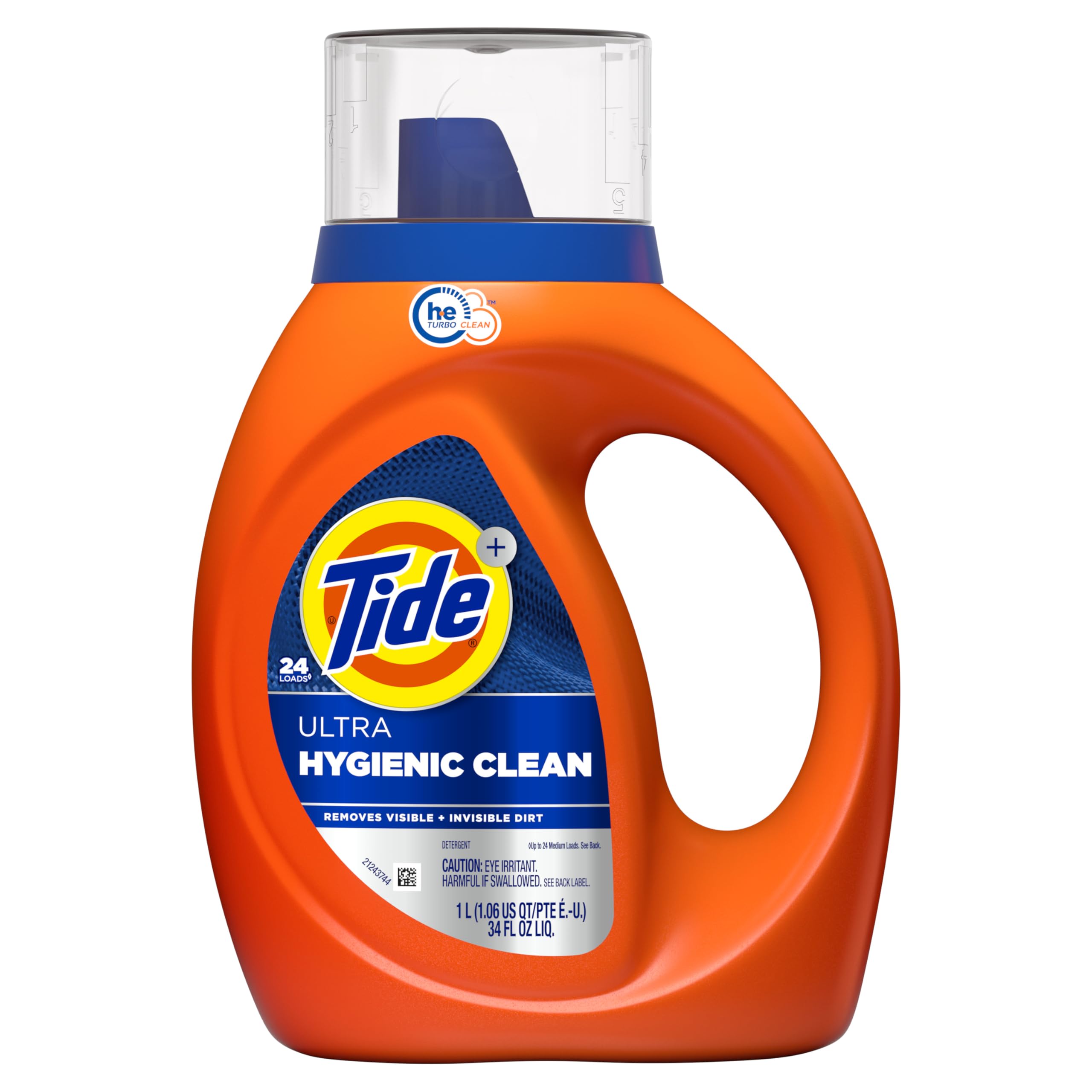 Tide Liquid Laundry Detergent, Hygienic Clean Heavy Duty, Original Scent, 24 Loads, 34 fl oz
