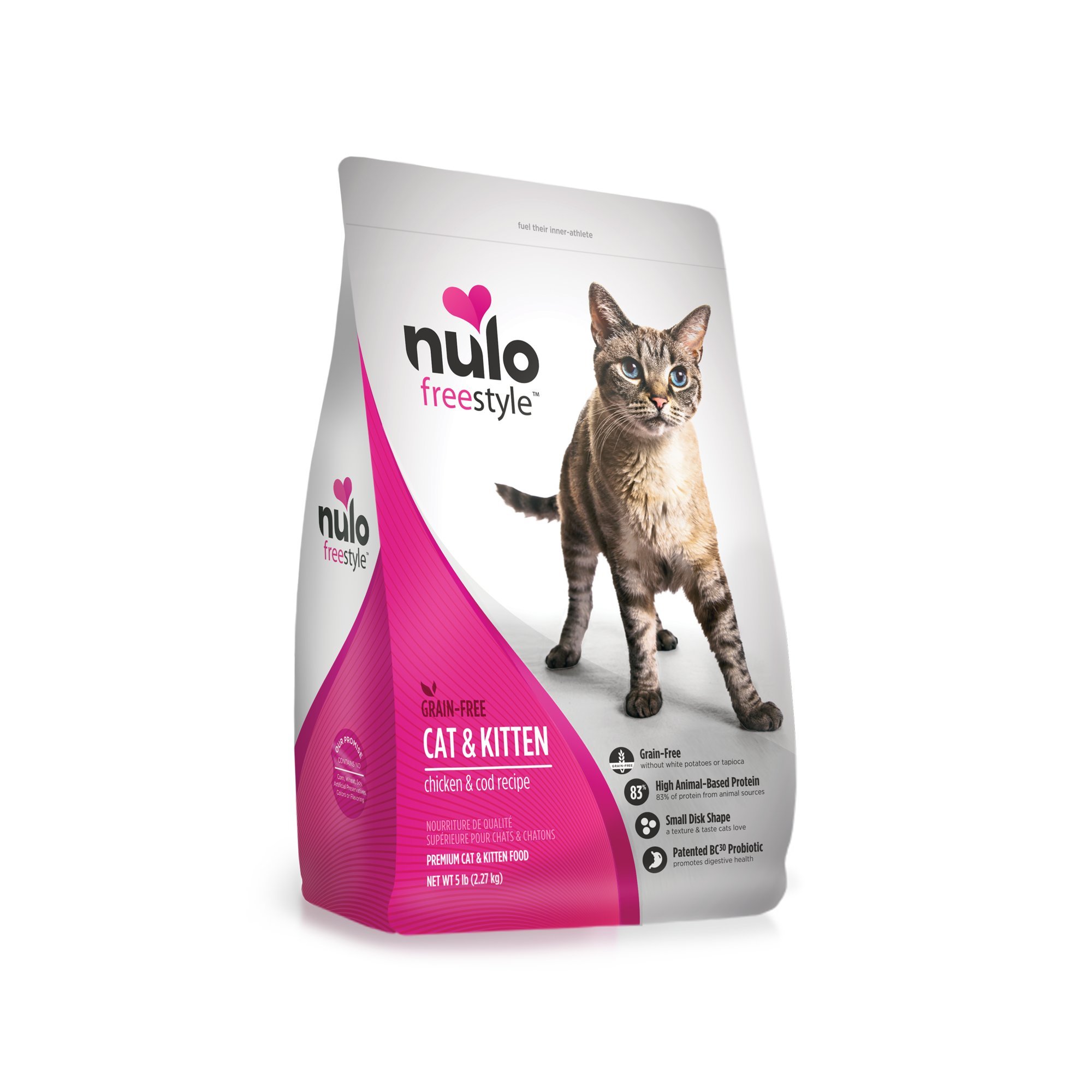 Nulo Grain Free Dry Cat Food with BC30 Probiotic (Chicken, 5lb Bag) eBay