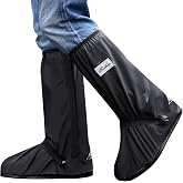 MODIGT Rain Boot Shoes Cover Men Women Waterproof Anti-Silp PVC Shoes Cover Reusable &amp; Foldable Overshoes for Cycling Fishing Washing