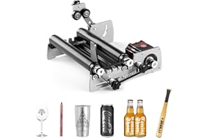 FoxAlien R57-41 Y-axis Rotary Roller Engraving Module for Cylindrical Objects Curved Surface Compatible with XE-PRO and Other Closed-Loop Motor CNC Engraving Machines