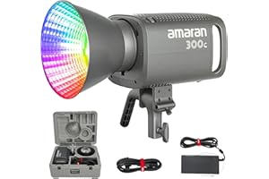 Aputure Amaran 300c RGB COB Video Light Bowen Mount 2,500K to 7,500K CCT with G/M Adjustment 26,580 lux @ 1m with Hyper Reflector Support APP Control