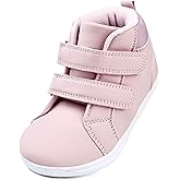 WateLves Toddler Little Kids Wide Barefoot Shoes Boys Girls Winter High Top Minimalist Sneakers Ankle Boots Leather Uniform Dress Shoes Naturally Splay