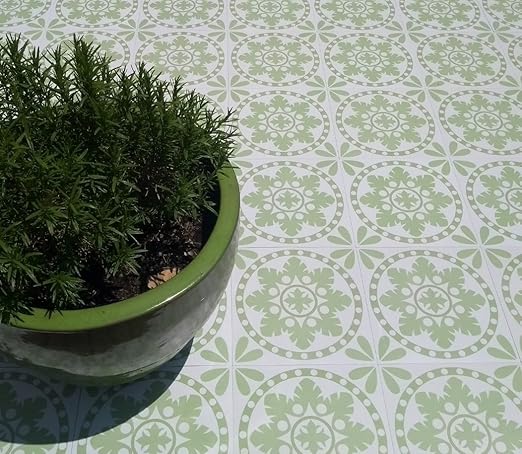 Zazous, Selbstklebende Vinyl-Bodenfliesen, Vinylboden, Muster: Sorzano-Blattwerk