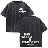Wrenpies Christian Bible Verse Shirts for Men Jesus Faith God Religious Tshirt Vintage Oversized Graphic Acid Wash Tees Tops