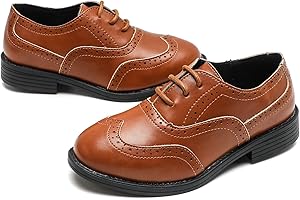kkdom Boys Oxfords Shoes Flats School Uniform Dress Shoes