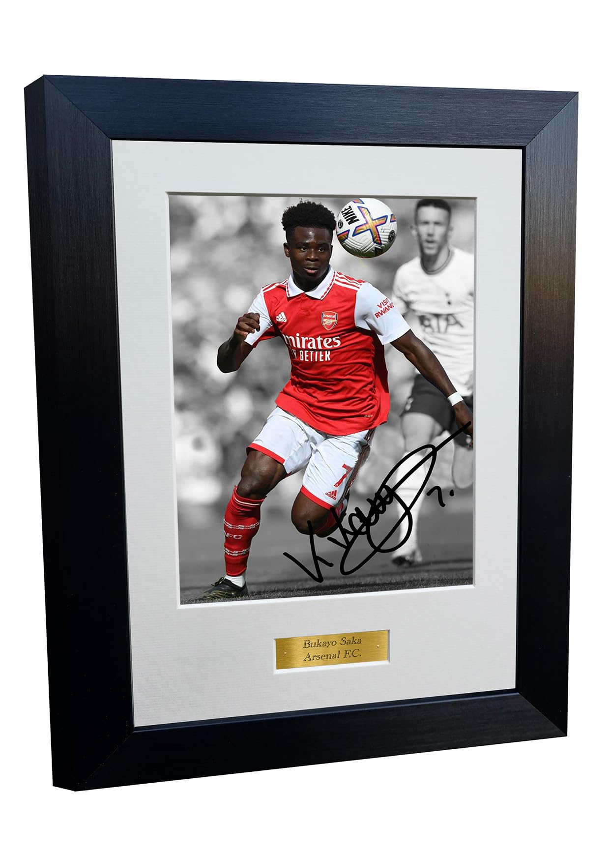 Kitbags & Lockers 8x6 A4 Signed Bukayo Saka Arsenal Autographed Autograph Signed Signature Photograph Photo Picture Frame Football Soccer Poster Gift