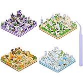 Girls 3D Sticker Scene, 4 Sets Fantasy Maze Scene Stickers for Desert, Ice and Snow World, Dream Garden, Alice's Garden, Cute 3D House Stickers for Adult Kids Relief Stress Pass The Time