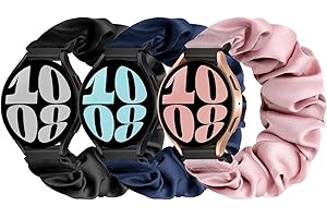 Puhuite Compatible with 16mm 18mm 20mm 22mm Watch Bands,Soft Cute Printed Elastic Cloth Wristband Quick Release Band Scrunchie Wristbands Replacement for Women