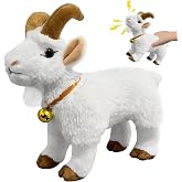 WYZOID Screaming Goat Toy, Screaming Goat Plush Toy, Makes Fun Screaming Goat Sounds, Features Goat Bell, Fun Gifts for Friends and Co-Workers