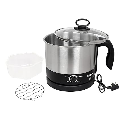 Enigma Multifunction (Tea, Coffee, Noodles, Curries Etc.) 1.2 Ltr Electric Kettle (Silver Black)