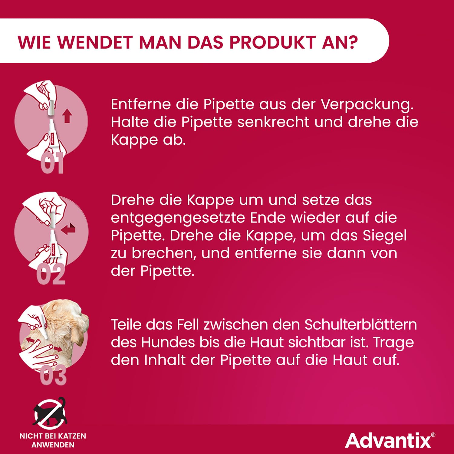 Advantix Spot-on für Hunde 10-25 kg gegen Zecken, Flöhe, Mücken, 4 Pipetten 5