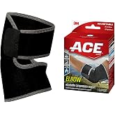 ACE Brand Adjustable Compression Elbow Support, Moderate Support for Weak, Sore or Injured Joints, Adjustable Features, One Size Fits Most