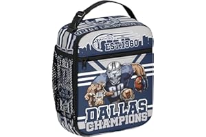 KETBLNB Football Insulated Lunch Box for Kids Boys Girls, Football Gifts Lunch Bag, Reusable Insulated Tote bags, Football Lunchbox for Men Women