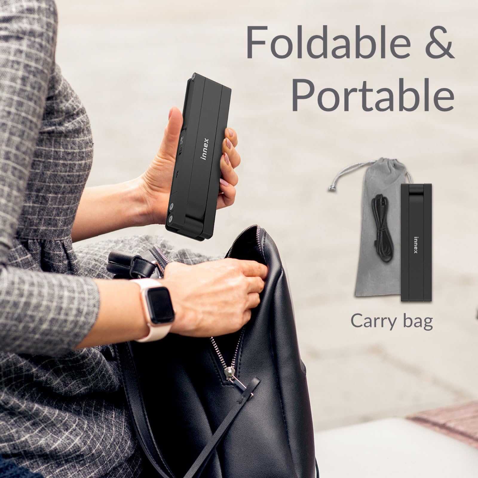 Innex DC500 13MP 4K USB Document Camera, Webcam & Scanner, 3-in-1, 13MP, Noise-Cancelling Mic, Dual Autofocus, Auto Flip, Built-in LED lamp, OCR, Win, Mac, Chromebook, Distance Education, Meetings