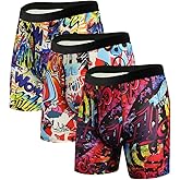 CHUAKIN Mens Boxer Briefs Fast Dry Performance Underwear Cooling Breathable Sport Boxer Briefs 3 Pack
