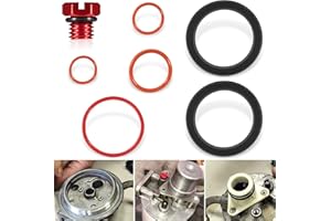 CAMOO 6.6L Duramax Fuel Filter Primer Rebuild Seal Kit Viton O-Rings Billet Bleeder Screw For 2001-2013 6.6L Chevy GMC LB7 LLY LBZ LMM LML Duramax Fuel Filter Primer