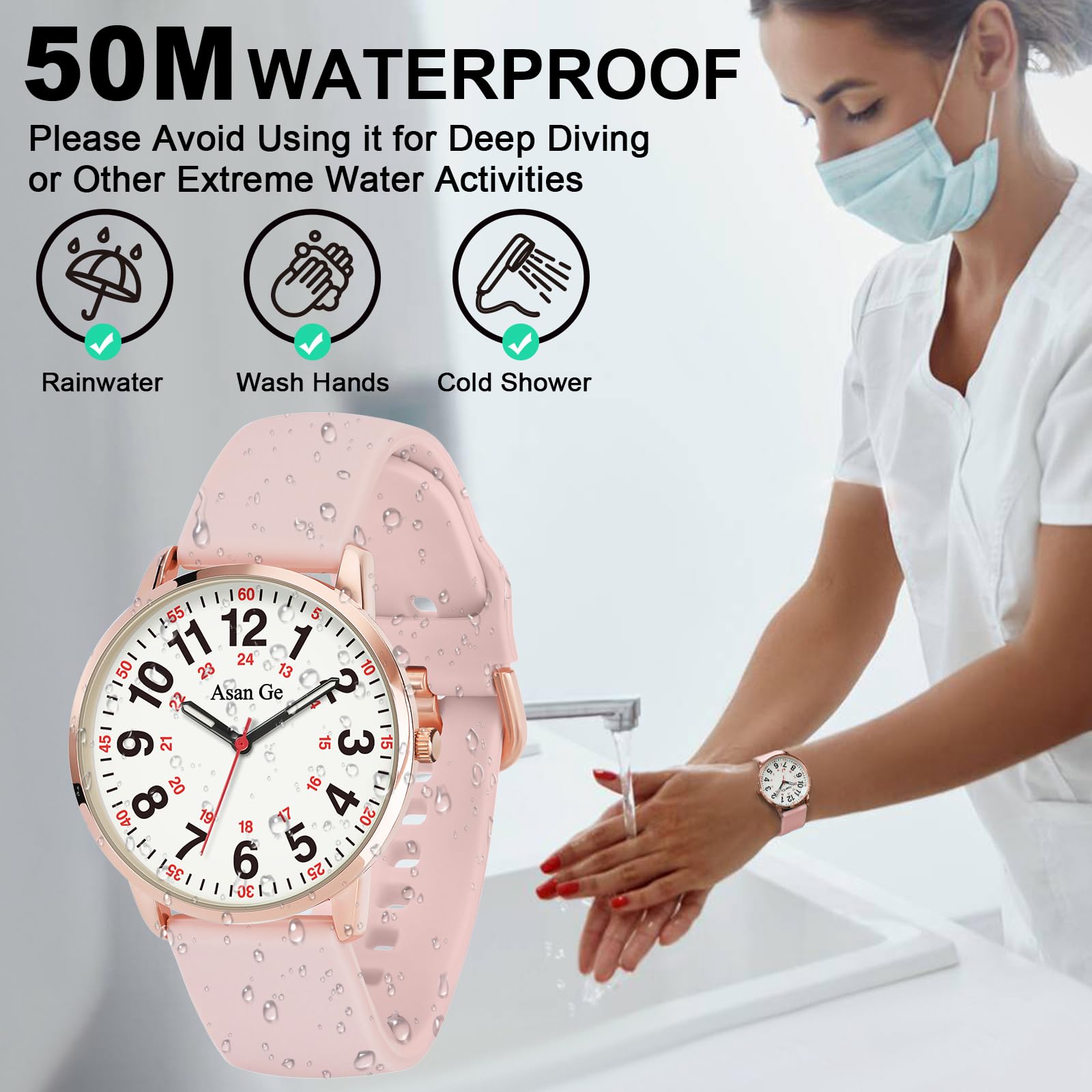 Simple Watch Doctors Mua Nurse Watch for Nurse Medical Professionals Students Doctors Women ...